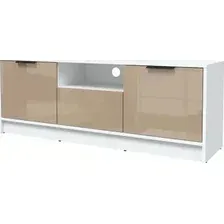 Тумба Интерлиния ТВ Концепт КТ-ТВ3-50 Глосс (белый платинум/капучино глянец)