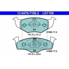 Тормозные колодки дисковые передняя ось ATE 13.0470-7100.2