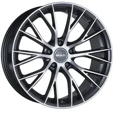Литой диск MAK Munchen 18x8" 5x120мм DIA 72.6мм ET 34мм Gun Met-Mirror Face