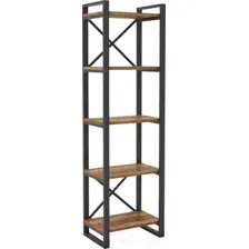 Стеллаж Hype Mebel Стандарт 50x200 (черный/дуб галифакс олово)