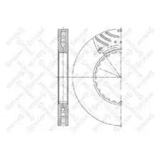 Тормозной диск STELLOX 85-00896-SX вентилируемый , передняя ось задняя ось