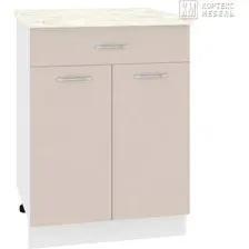 Шкаф напольный Кортекс-мебель Корнелия Лира НШ60р1ш (капучино/королевский опал)