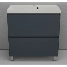 Symbolite Тумба под умывальник Манхэттен 80 Plus 2 ящика + Asti 80x45 (графит/жасмин)