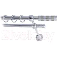 Карниз для штор Lm Decor Жезл 060 2р гладкий (хром, 1.6м)