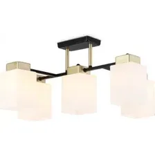 Люстра средней высоты Ambrella light TR303048/5 BK/GD (черный/золото)