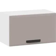 Шкаф навесной Трия Тиана 1ВВ6Г с одной откидной дверью (белый/мокко супермат)