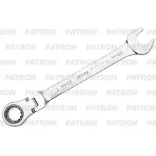 P-75722F Ключ комбинированный трещоточный с шарниром 22 мм PATRON