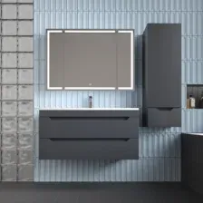 Тумба под умывальник Symbolite Остин 100 Plus 2 ящика (подвесная, графит)