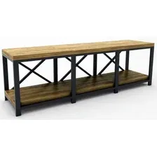 Тумба Hype Mebel Флорида 150x40 (черный-дуб галифакс олово)