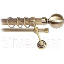 Карниз для штор Lm Decor Шар большой 059 2р гладкий 25/16мм (антик, 3.2м)