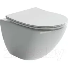 Унитаз подвесной Ceramica Nova Rimless CN1905 (с крепежом и сиденьем)