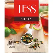 Чай черный Tess Siesta с добавками, 100х1.5 г
