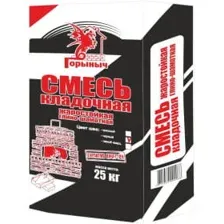 Смесь кладочная жаростойкая глино-шамотная (черный шов) Горыныч 25 кг