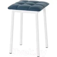 Табурет AMC Comfort 7К6.13 (кожзам, атлантик/белый)