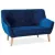 Диван SIGNAL NORDIC 2 Velvet Bluvel 86 темно-синий/бук