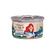 Консерва Pettric для кошек, тунец с курицей в бульоне, Natural Kitty, 80 г