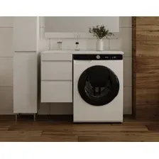 Symbolite Тумба с умывальником Даллас 100 Люкс Plus + Estetus Даллас 100x48 (подвесная, левый, эмаль белый)