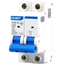 Выключатель автоматический Chint NXB-63 2P 4A 6кА C