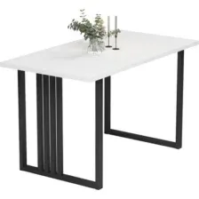 Обеденный стол Mio Tesoro Laim 100x60 (белый/черный)