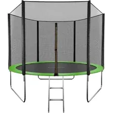 Батут GetActive Jump 10FT - 305 см с лестницей, внешней сеткой (зеленый)