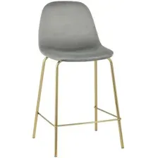 Стул Stool Group Валенсия SN полубарный OS-001CB HLR-18 (велюр серый/золотые ножки)