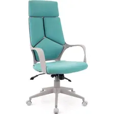 офисное компьютерное кресло Everprof Trio Grey, бирюзовый