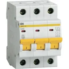 Выключатель автоматический IEK ВА 47-29 40А 3P 4.5кА D MVA20-3-040-D