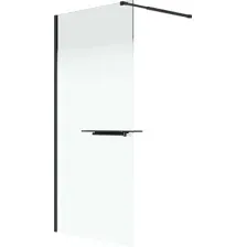 Душевая стенка Niagara Nova NG-582-90BLACK 90x200 (черный матовый/стекло белый градиент)