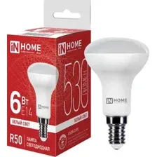 Светодиодная лампочка In Home LED-R50-VC 6 Вт 230В Е14 4000К 530 Лм