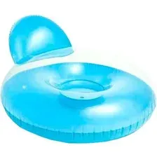 Надувной матрас Intex Pillow-Back Longes 58889 (голубой)