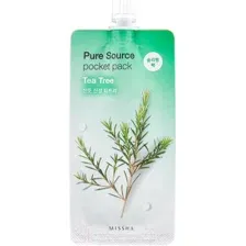 Маска для лица гелевая Missha Pure Source Pocket Pack Tea Tree ночная (10мл)