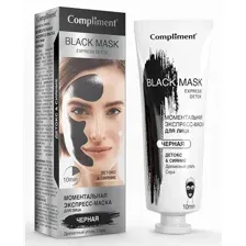 Маска для лица Compliment Black Mask пленка детокс и сияние 80мл