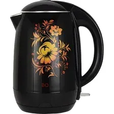 Электрический чайник BQ KT1702P (черный/цветы)