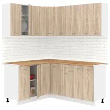 Готовая кухня Кортекс-мебель Корнелия Лира 1.5x1.8 (дуб сонома/дуб бунратти)