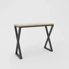 Барный стол Hype Mebel Амарион 120x55 (черный/древесина белая)