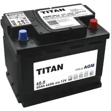 Автомобильный аккумулятор Titan AGM R+ (60 А·ч)
