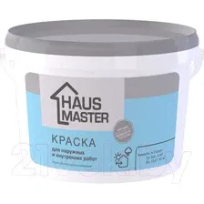 Краска Haus Master Для наружных и внутренних работ (3л, белый матовый)