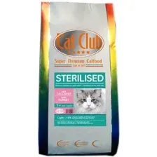Сухой корм Cat Club для стерилизованных кошек с индейкой, 1,5 кг