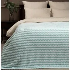 Плед Tex Republic Absolute Зигзаг двухцветный Flannel 200x220 92577 (бирюзовый)