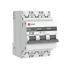 Автоматический выключатель EKF PROxima ВА 47-63 3P 32А D 6кА (mcb4763-6-3-32D-pro)