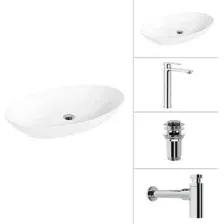 Умывальник Lauter 21571 + Moon 21СK81691C + сифон 21635CH + дон.клапан 21190CH (хром)