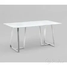 Обеденный стол Stool Group Даллас 160x90 / DT-923-W-160 (белый/стекло)