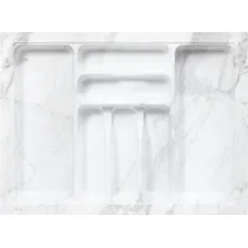 Лоток для столовых приборов AKS 600 Marble 540x485 (бело-серый мрамор)