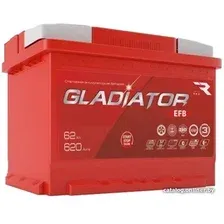 Автомобильный аккумулятор Gladiator EFB 62 L+ (62 А·ч)
