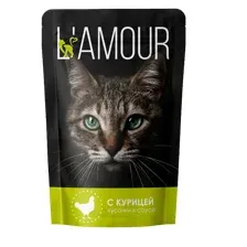 L’AMOUR для кошек с курицей в соусе 75 г