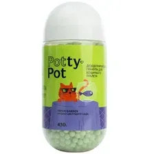 Кондиционер для кошачьего туалета Potty-Pot Дезодорирующие гранулы Свежесть сада (450г)