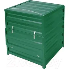 Компостер Формула качества Оцинкованный с крышкой 1000x1500x1000 R6005С (зеленый мох)