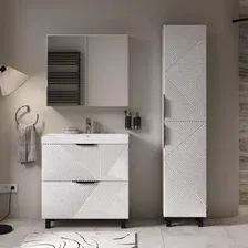 Volna Тумба с умывальником Geometry 80.2Y 9696 + Lake 80 (белый)
