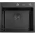 Мойка кухонная Astir PVD Black 50x44B (с сифоном, дозатором и коландером)