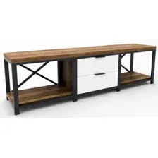 Тумба Hype Mebel Хельга 120x40 (черный/дуб галифакс олово)